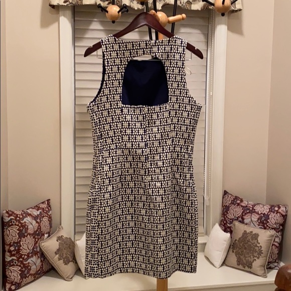 Banana Republic blue and white jacquard dress - Picture 4 of 8